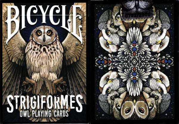Bicycle Strigiformes Owl egyedileg sorszámozott különleges francia kártya